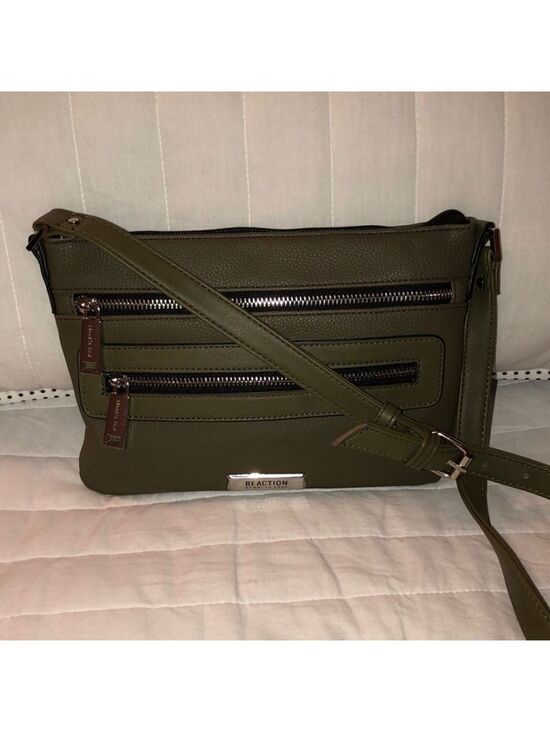 Kenneth Cole Reaction Handbags - Kenneth Cole Reaction Camo Cactus Olive Green Faux Leather Crossbody Purse